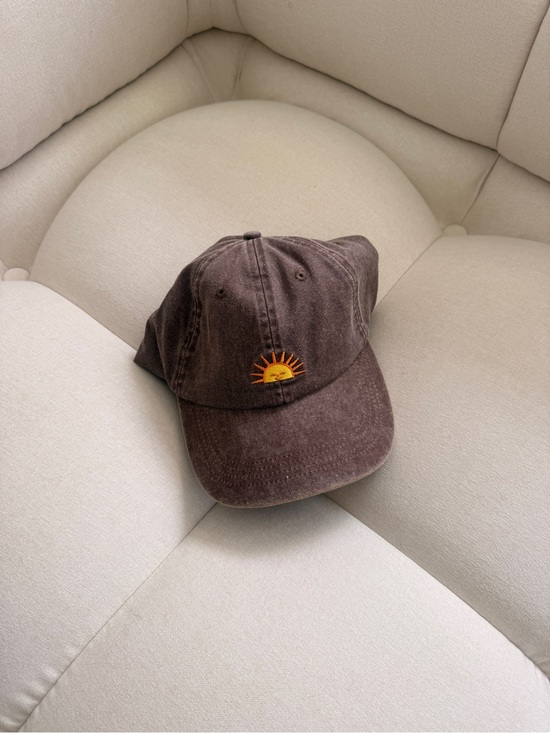 Accessories - Brown Sun Embroidered Baseball Cap